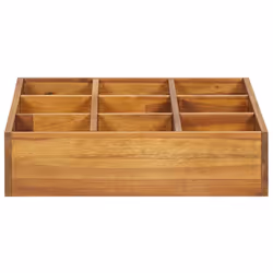 vidaXL Solid Acacia Wood Herb Garden Raised Bed Gardening Outdoor Flower Box