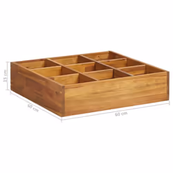 vidaXL Solid Acacia Wood Herb Garden Raised Bed Gardening Outdoor Flower Box