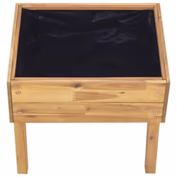 vidaXL Solid Acacia Wood Raised Garden Planter Outdoor Flower Bed Box Brown - Additional view 4