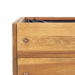 vidaXL Solid Acacia Wood Raised Garden Planter Outdoor Flower Bed Box Brown - Additional view 5