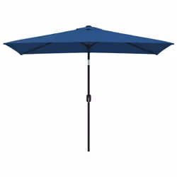 vidaXL Outdoor Parasol with Metal Pole Garden Umbrella Patio Balcony Parasol - azure