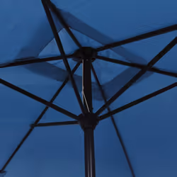 vidaXL Outdoor Parasol with Metal Pole Garden Umbrella Patio Balcony Parasol - azure