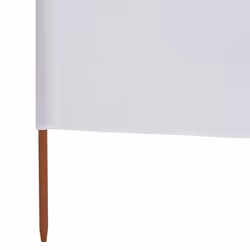 vidaXL 3-panel Wind Screen Fabric 80cm Sand White Camping Windbreak Sun Screen - Additional view 4