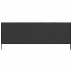 vidaXL 3-panel Wind Screen Fabric 80cm Anthracite Camping Windbreak Sun Screen