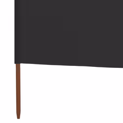 vidaXL 3-panel Wind Screen Fabric 80cm Anthracite Camping Windbreak Sun Screen - Additional view 4