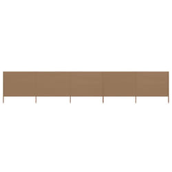 vidaXL 5-panel Wind Screen Fabric 160cm Taupe Sun Privacy Screen Breakers