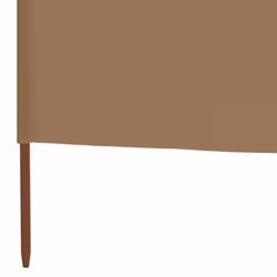 vidaXL 5-panel Wind Screen Fabric 160cm Taupe Sun Privacy Screen Breakers - Additional view 4
