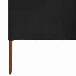 vidaXL 5-panel Wind Screen Fabric 160cm Black Sun Privacy Screen Breakers - Additional view 4