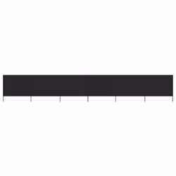 vidaXL 6-panel Wind Screen Fabric 80cm Black Camping Windbreak Sun Screen