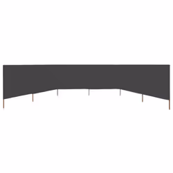 vidaXL 6-panel Wind Screen Fabric 120cm Anthracite Beach Shelter Sun Screen