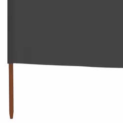 vidaXL 6-panel Wind Screen Fabric 120cm Anthracite Beach Shelter Sun Screen - Additional view 4
