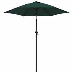 vidaXL Garden Parasol Sunshade Outdoor Umbrella Patio Canopy Green Aluminium