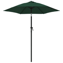 vidaXL Garden Parasol Sunshade Outdoor Umbrella Patio Canopy Green Aluminium