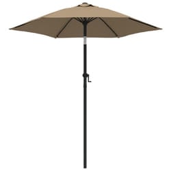 VidaXL Garden Parasol Taupe 200 x 224 cm Aluminum