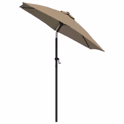 VidaXL Garden Parasol Taupe 200 x 224 cm Aluminum