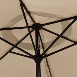 VidaXL Garden Parasol Taupe 200 x 224 cm Aluminum - Additional view 5