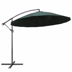 vidaXL Hanging Parasol Aluminium Pole Outdoor Umbrella Canopy Garden Sunshade - green