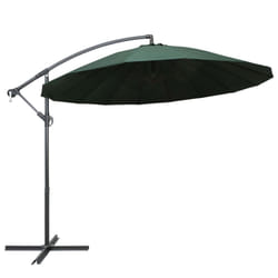 vidaXL Hanging Parasol Aluminium Pole Outdoor Umbrella Canopy Garden Sunshade - green