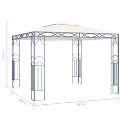 vidaXL Gazebo 300x300cm Cream Party Tent Canopy Marquee Pavilion Shelter Shade