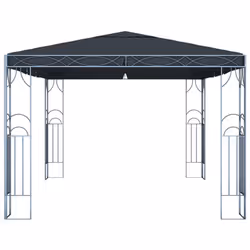 vidaXL Gazebo 400x300cm Anthracite Party Tent Canopy Marquee Pavilion Shelter