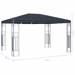 vidaXL Gazebo 400x300cm Anthracite Party Tent Canopy Marquee Pavilion Shelter - Additional view 4