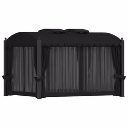 vidaXL Gazebo with Curtains Anthracite Steel Outdoor Patio Party Tents Canopy