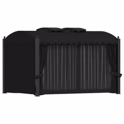 vidaXL Gazebo with Curtains Anthracite Steel Outdoor Patio Party Tents Canopy - Additional view 4
