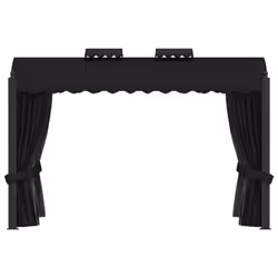 vidaXL Gazebo with Curtains Anthracite Steel Outdoor Patio Party Tents Canopy - Additional view 5
