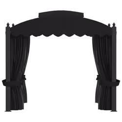 vidaXL Gazebo with Curtains Anthracite Steel Outdoor Patio Party Tents Canopy - Additional view 6