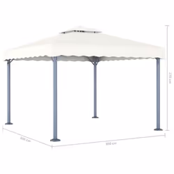 vidaXL Gazebo 300x300cm Cream Aluminium Tent Canopy Marquee Pavilion Shelter - Additional view 4