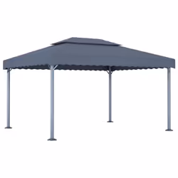 vidaXL Gazebo 400x300cm Anthracite Aluminium Tent Canopy Marquee Pavilion