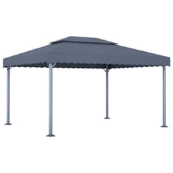 vidaXL Gazebo 400x300cm Anthracite Aluminium Tent Canopy Marquee Pavilion