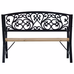 vidaXL Garden Bench 120cm Wood Outdoor Patio Seat Seating Chair Furniture