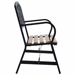vidaXL Garden Bench 120cm Wood Outdoor Patio Seat Seating Chair Furniture - Additional view 6