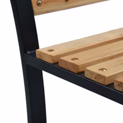 vidaXL Garden Bench 120cm Wood Outdoor Patio Seating Seat Furniture Chair - Additional view 5