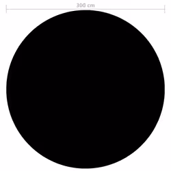 vidaXL Pool Cover Floating PE Solar Pool Film Garden Pond Cover Protector - black, 300 cm