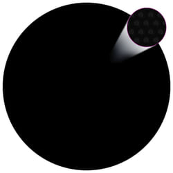 vidaXL Pool Cover Round Black 381cm Swimming Pool Film Garden Solar Pool Cover