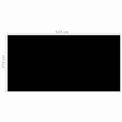 vidaXL Pool Cover Black 549x274cm Swimming Pool Film Garden Solar Pool Cover
