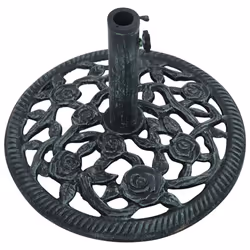 vidaXL Umbrella Base Outdoor Parasol Base Umbrella Holder Green 9 kg Cast Iron - Additional view 2