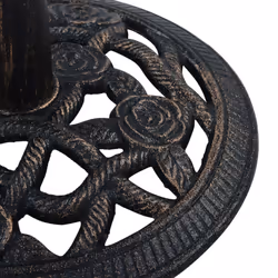 vidaXL Umbrella Base Patio Parasol Base Holder Black and Bronze 9 kg Cast Iron - Additional view 4