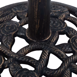 vidaXL Umbrella Base Patio Parasol Base Holder Black and Bronze 9 kg Cast Iron - Additional view 5