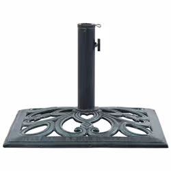 vidaXL Umbrella Base Patio Parasol Base Umbrella Holder Green 12 kg Cast Iron - Additional view 2