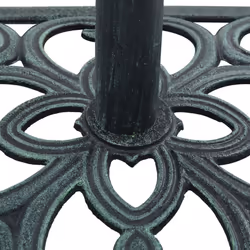 vidaXL Umbrella Base Patio Parasol Base Umbrella Holder Green 12 kg Cast Iron - Additional view 5
