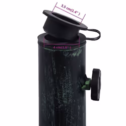 vidaXL Umbrella Base Patio Parasol Base Umbrella Holder Green 12 kg Cast Iron - Additional view 8