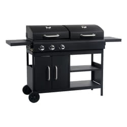 VidaXL 47388 outdoor barbecue/grill Kettle Charcoal + Natural gas Black, Stainless steel 8400 W