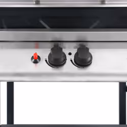 vidaXL Gas BBQ Freestanding Grill with 3-layer Side Table Black and Silver - Additional view 4