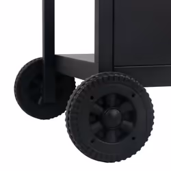 vidaXL Gas BBQ Freestanding Grill with 3-layer Side Table Black and Silver - Additional view 6