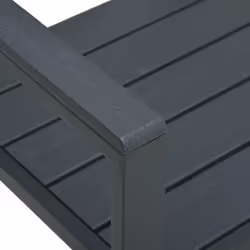 vidaXL Garden Bench 120cm Wood Look HDPE Grey Outdoor Patio Bench Park Chair - Additional view 4