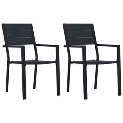 VidaXL 47886, Terrace, High-Density Polyethylene (HDPE), Steel, Black, 620 mm, 555 mm, 885 mm