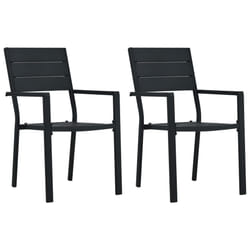 VidaXL 47886 outdoor chair Terrace High-Density Polyethylene (HDPE), Steel Black